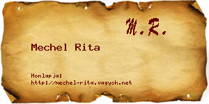 Mechel Rita névjegykártya